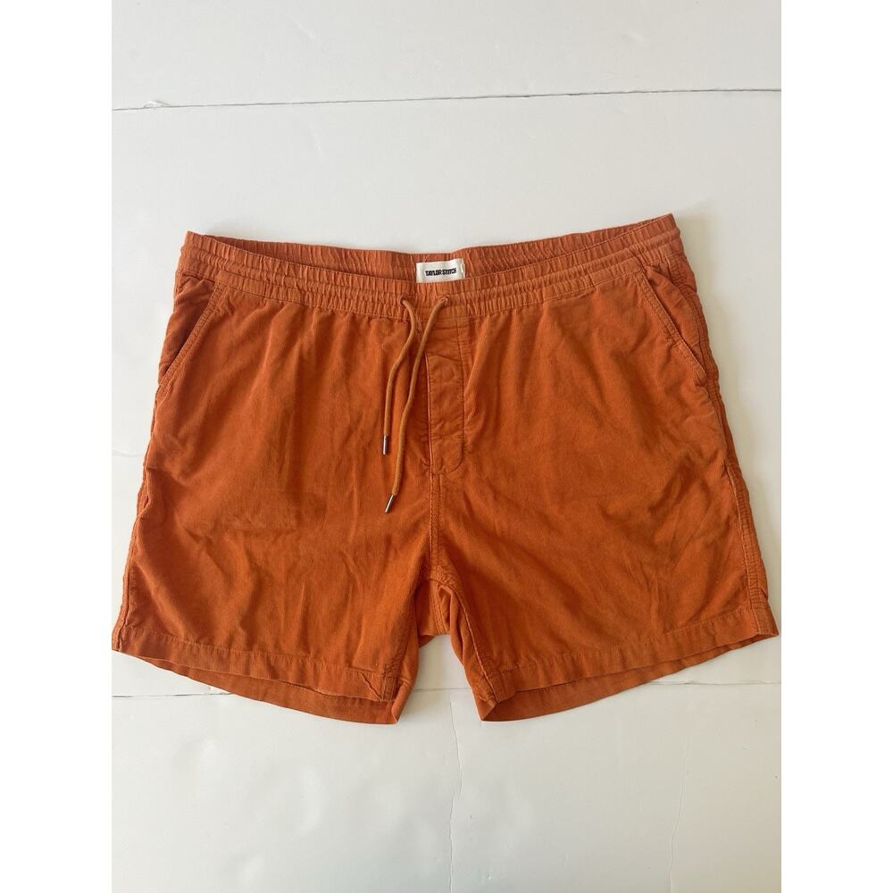 Taylor Stitch Apres Corduroy Shorts Men XXL Burnt Orange 6” Inseam Lightweight